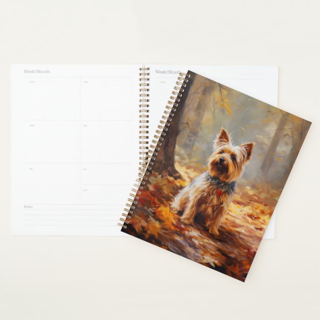 Agenda Yorkshire Terrier em Autumn Leaves Cai Inspire (Exibição)