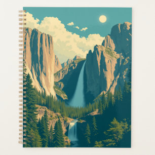 Agenda Yosemite Waterfall Vintage Retro