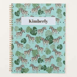 Agenda Zebra Monstera Pattern