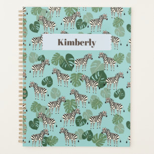 Agenda Zebra Monstera Pattern
