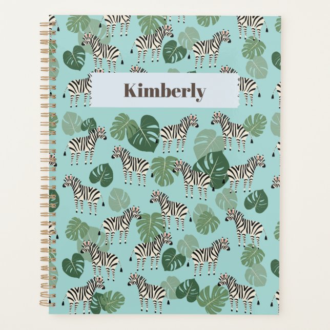 Agenda Zebra Monstera Pattern (Frente)