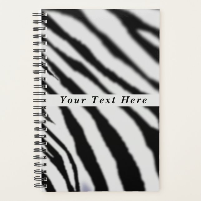 Agenda Zebra - Personalizável - Adicione Seu Texto / Nome (Frente)
