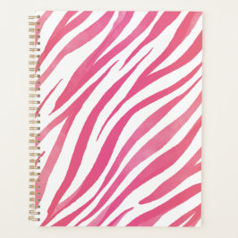 Agenda Zebra Stripes Pink - Impressão Animal Selvagem Ros