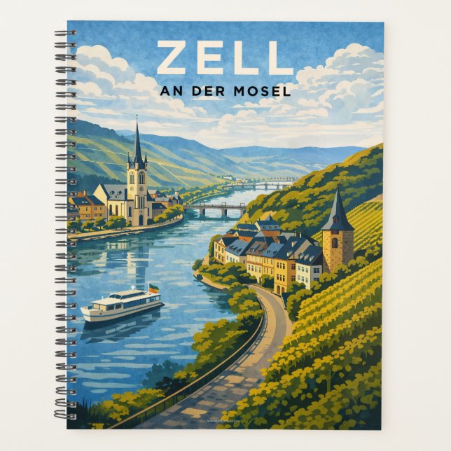 Agenda Zell Germany Vintage Travel Art (Frente)