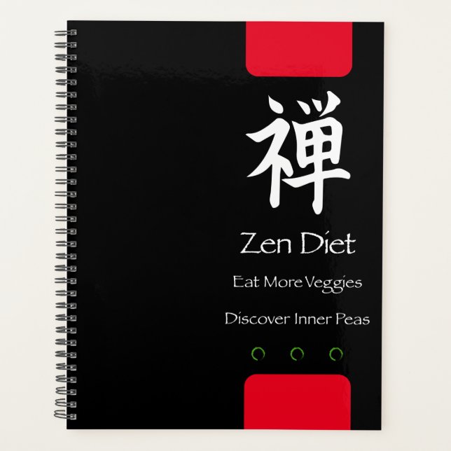 Agenda Zen Diet Come Mais Vegggens Preto BG (Frente)
