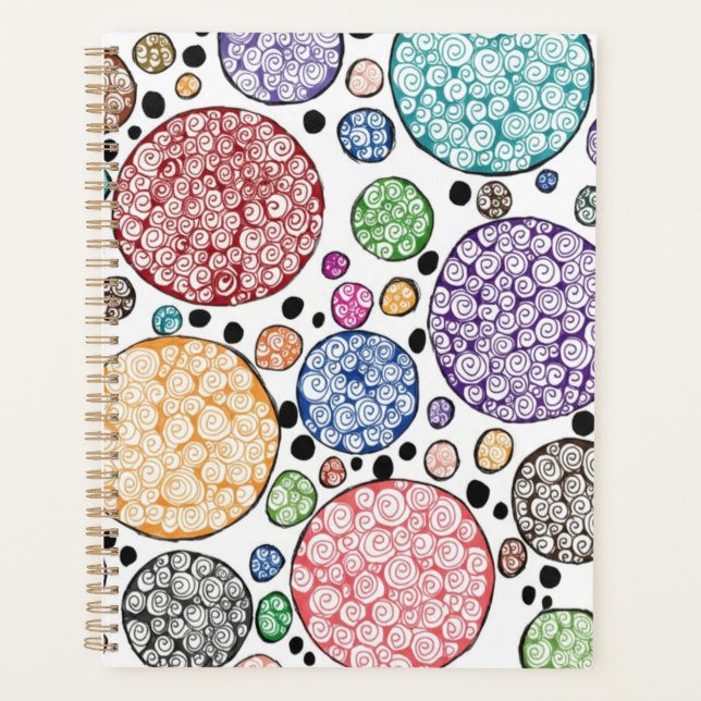 Agenda Zentangle circles pattern (Frente)