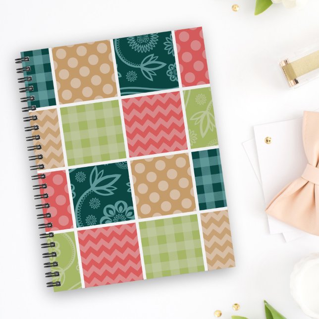 Agenda Zigzag, Chevron, Gingham, Bolinhas, Patchwork (Criador carregado)