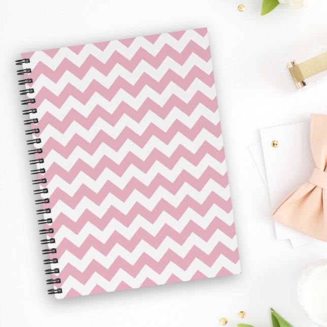 Agenda Zigzag Rosa, Chevron Rosa, Padrão Geométrico (Criador carregado)