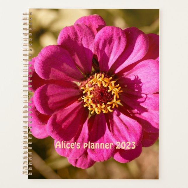 Agenda Zinnia Elegans Personalizado (Frente)