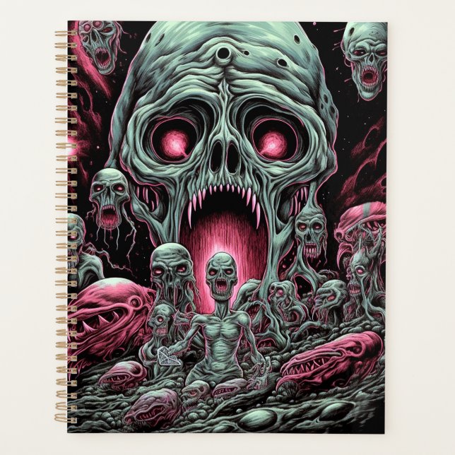 Agenda Zombie cria arte de horror Sci-fi (Frente)