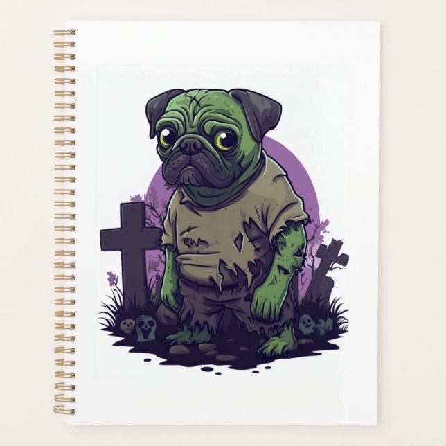 Agenda Zombie Pug � Undead Funny Halloween Dog (Frente)