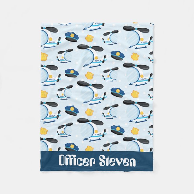 Agente adiciona nome para a polícia bebê cobertor (Frente)