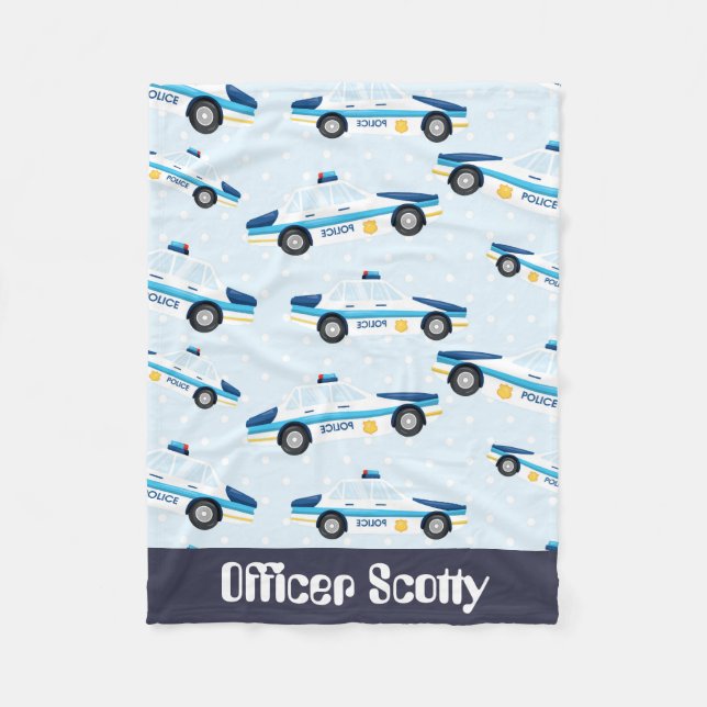 Agente adiciona nome para a polícia bebê cobertor (Frente)