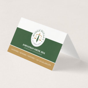 Agente de Assinatura Legal Móvel Lino Verde Dourad