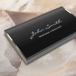 Agente de bitola de borda metálica Cartão de visit