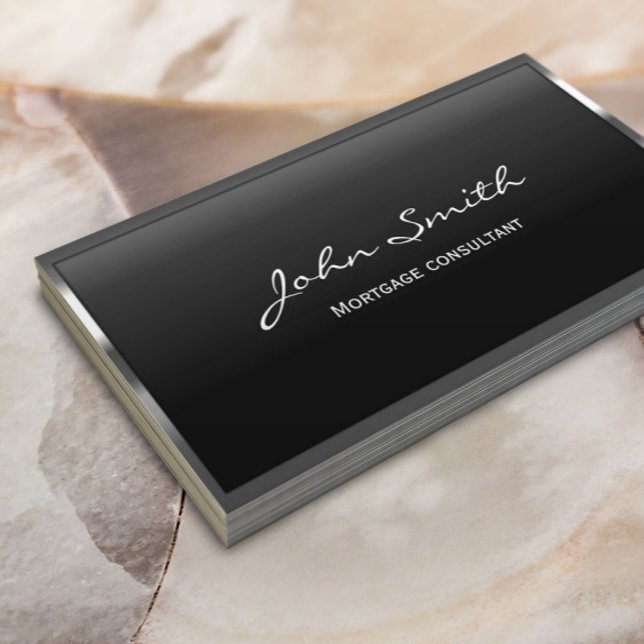 Agente de bitola de borda metálica Cartão de visit (Criador carregado)