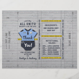 Agente de Polícia Chá de fraldas DIY Candy Bar W