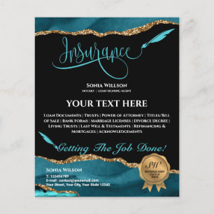 Agente de Seguro Profissional Teal Agate Fly Flyer