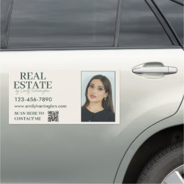 Agente Imobiliário Moderno Código QR Verde