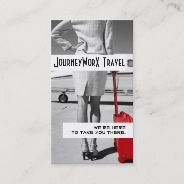 Agente Viagem moderno Cartão de visita (Frente)