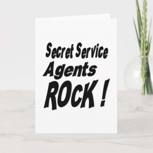 Agentes de Serviço Secretos Rock! Cartão (Frente)