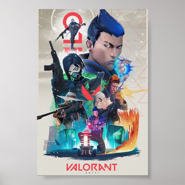 Agentes valorantes poster art (Frente)