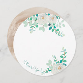 Aggela Round Photo Cartões de agradecimentos