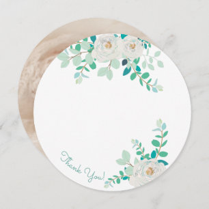 Aggela Round Photo Cartões de agradecimentos