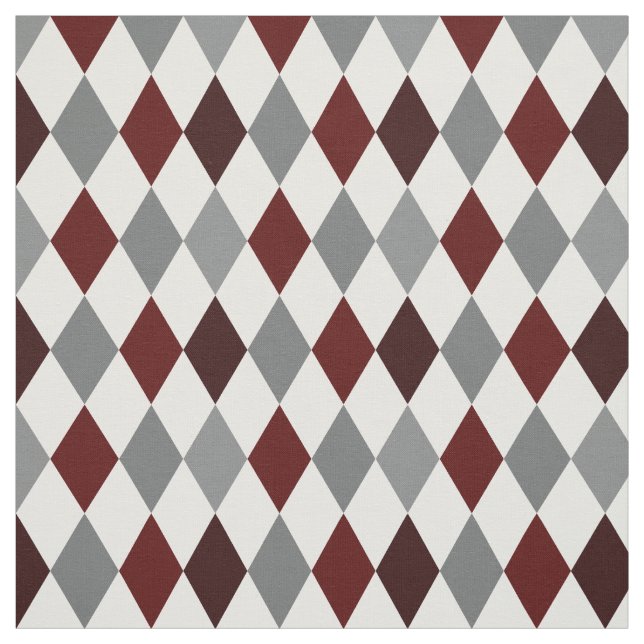 Aggie Maroon & Cinza Argyle Tecido (Modelo)