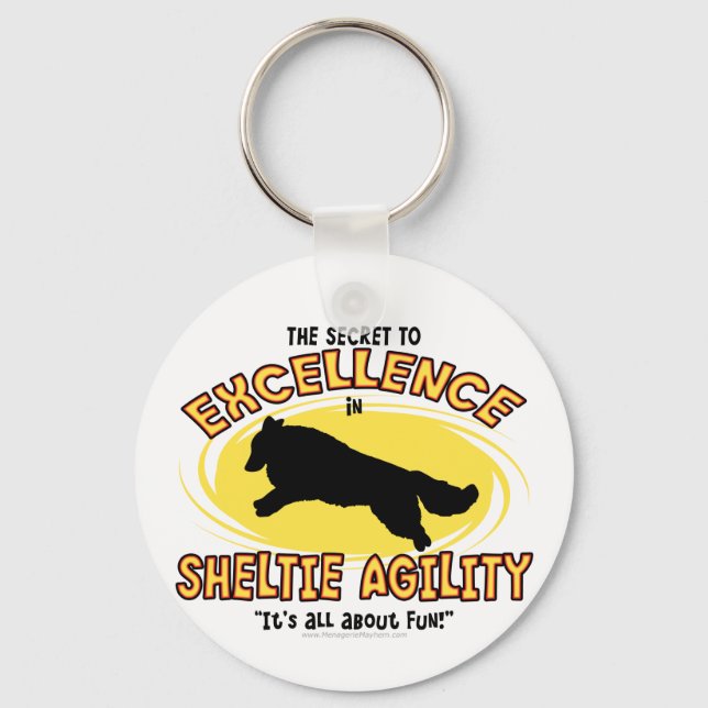 Agilidade Sheltie Secret Chaveiro (Frente)