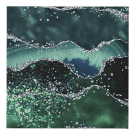 Agitação de Geodo Marble Silver Verde