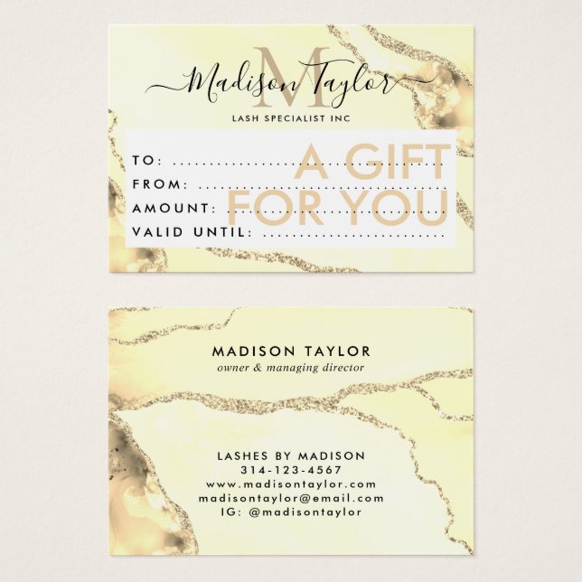 Agitação de Glitter Dourada do Certificado de Ofer (Frente & Verso)