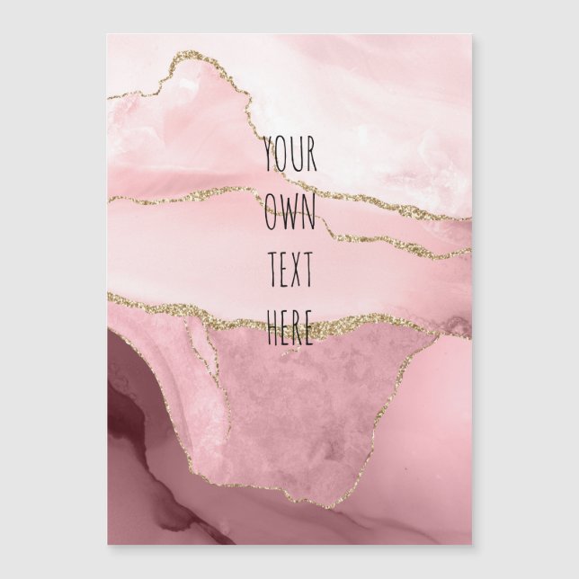 Agitar Dourado | Crie o seu próprio cartão magnéti (Frente)