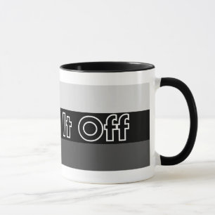Agite-o fora de caneca listrada - preto