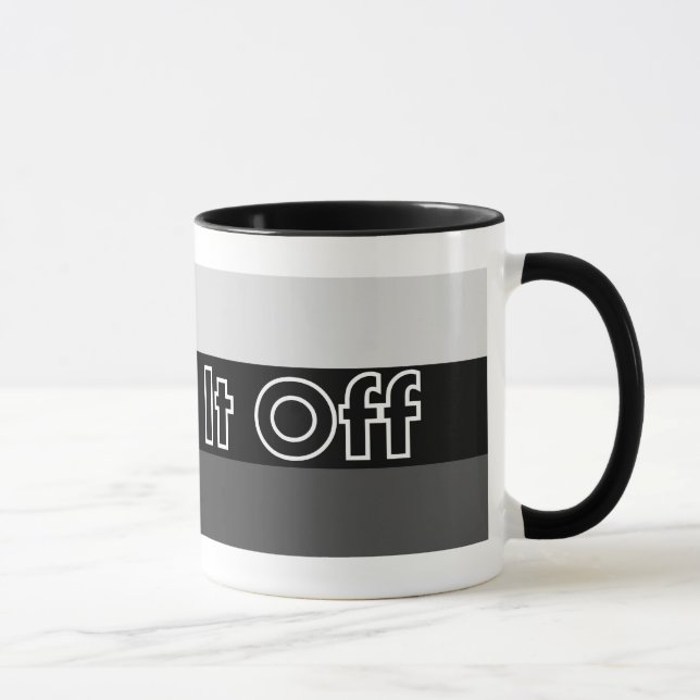 Agite-o fora de caneca listrada - preto (Direita)