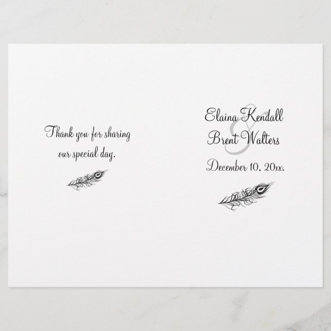 Agite seu Programa de Casamento de Penas da Cauda (Frente)