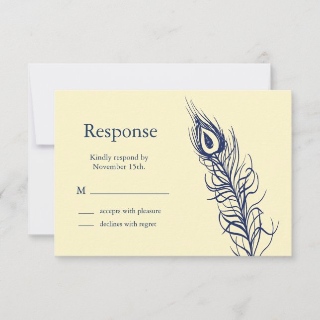 Agite seu RSVP de Penas da Cauda (Frente)