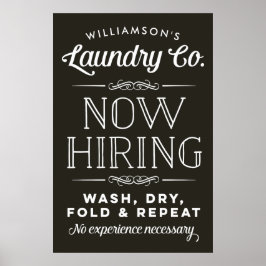 Agora, contratando Impressão de sala de lavanderia