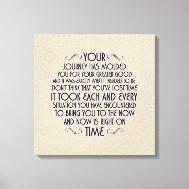 Agora está na hora certa: Canvas impressa (Frente)