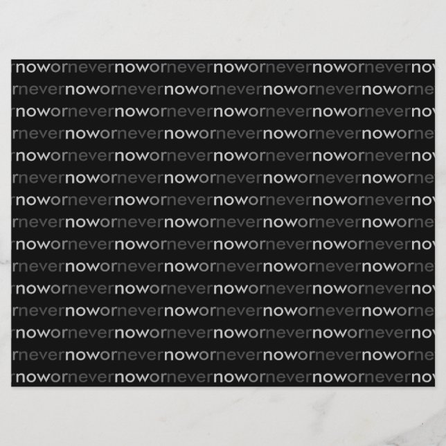 Agora ou Nunca Desaparecendo Citação para Procrast (Frente)