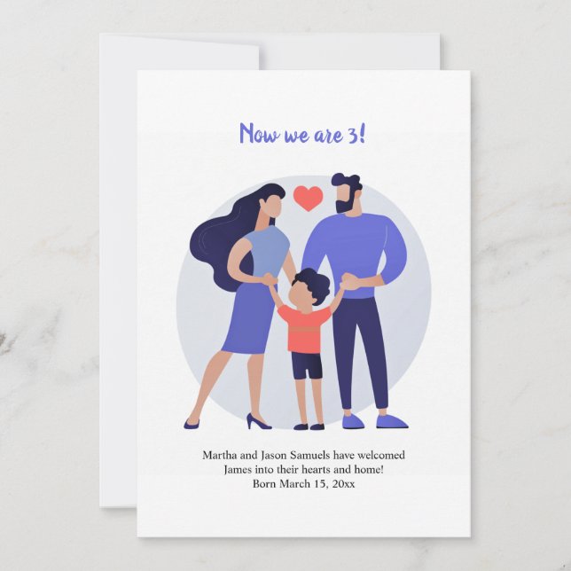 Agora Somos Três Anúncios De Adoção (Frente)