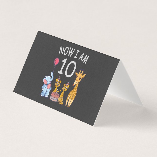 Agora tenho 10 anos no décimo aniversário do Zoo (Frente)