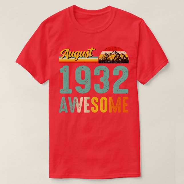 Agosto de 1932 Camisa de Presente de Aniversário V (Frente do Design)