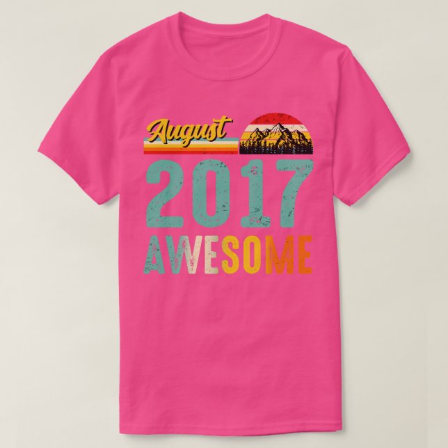 Agosto de 2017 Camisa de Presente de Aniversário V (Frente do Design)