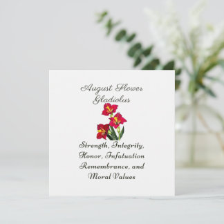Agosto Nascimento Mês Flor Gladiolus Presente