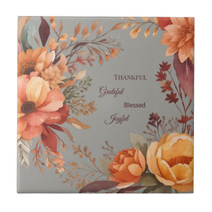 Agradecido Agradável Abençoado Floral Dia de Ação