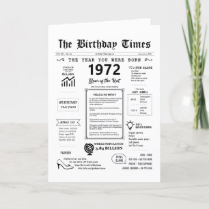 Agradecimento 1972 O Ano Em Que Era Nascer Cartão De Aniversário