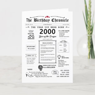 Agradecimento 2000 O Ano Em Que Era Nascer Cartão De Aniversário