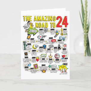 Agradecimento 24.º Cartão de Aniversário para Amigo