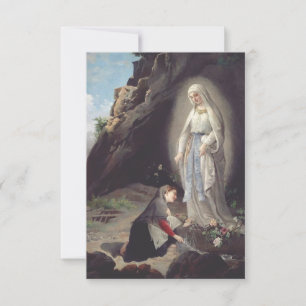Agradecimento A Aparição na Gruta de Lourdes Cartão Santo da Esp